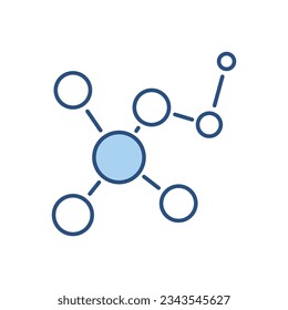 Molecule related vector icon. Molecule sign. Isolated on white background. Editable vector illustration