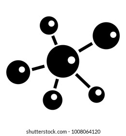 Molecule research icon. Simple illustration of molecule research vector icon for web