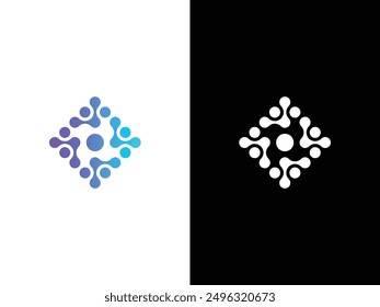 molecule science abstract logo icons template