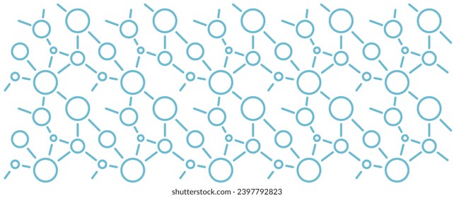 Molecule science background. The chemical structure. Editable outline stroke. Vector line open paths illustration.