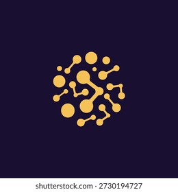 Vetor único do círculo da ciência da molécula