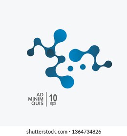 Molecule science connect icon on white background. Vector illustration.
