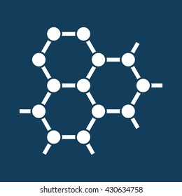 molecule science education icon on color background