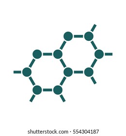 molecule science education icon on white background
