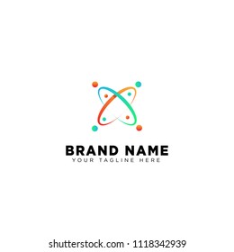molecule science logo template vector illustration