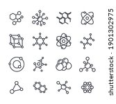 Molecule set icon template color editable. Molecule pack symbol vector illustration for graphic and web design.