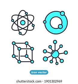 Molecule set icon template color editable. Molecule pack symbol vector illustration for graphic and web design.