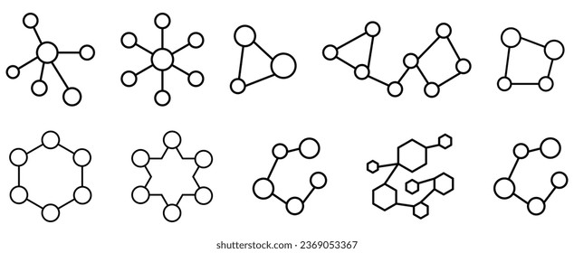 Molecule set icons. Design can use for web and mobile app. Vector illustration