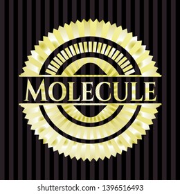 Molecule shiny badge. Vector Illustration. Detailed.