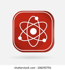 molecule sign. Color square icon