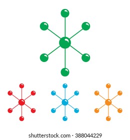 Molecule sign. Colorfull set