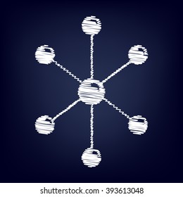 Molecule sign. Flat style icon