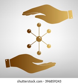 Molecule sign Golden Effect.
