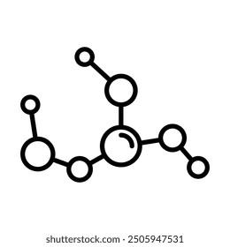 Molekülzeichen Symbol Linie Vektordesign im trendigen Stil