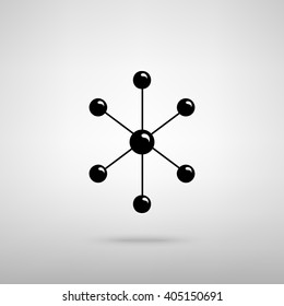 Molecule sign. Vector illustration