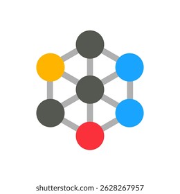 Molekül einfache flache Symbolgrafik