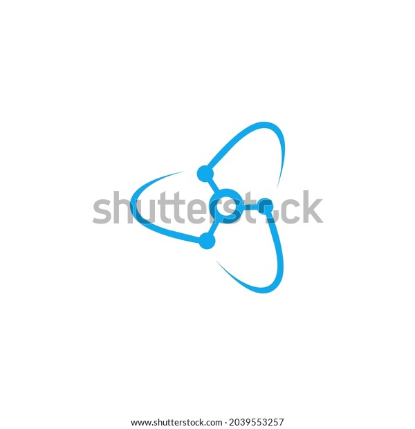 Molecule Simple Flat Logo Vector Design Stock Vector (Royalty Free ...