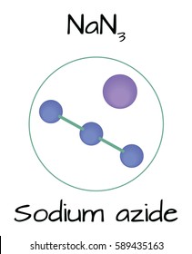 molecule Sodium azide NaN3 svg