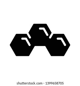 molecule solid icon. Element of molecule icon for mobile concept and web apps. Thin solid molecule icon can be used for web and mobile - Vector
