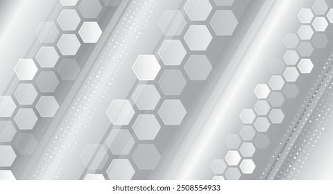 Molecule structure abstract background. Modern technical background. Geometric background with hexagonal and high-tech elements for presentation or banner. Medical, technology, or science design.