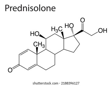 Molekülstruktur des Antikrebsmedikaments Prednisolon