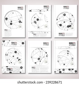 Molecule structure background. Brochure, flyer or report for business, template vector.