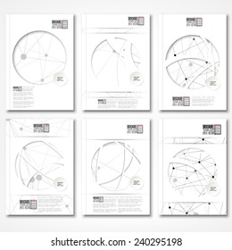 Molecule structure background. Brochure, flyer or report for business, template vector.
