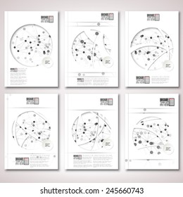 Molecule structure background. Brochure, flyer or report for business, template vector.