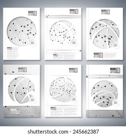 Molecule structure background. Brochure, flyer or report for business, template vector.