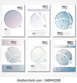 Molecule structure background. Brochure, flyer or report for business, template vector.