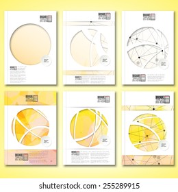 Molecule structure background. Brochure, flyer or report for business, template vector.