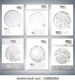 Molecule structure background. Brochure, flyer or report for business, template vector. 