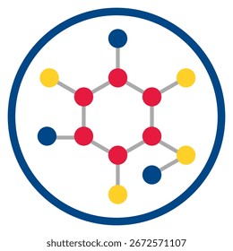Estructura de la molécula Biología química Vector.ai