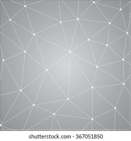 Molecule structure and communication on the gray background. Vector illustration