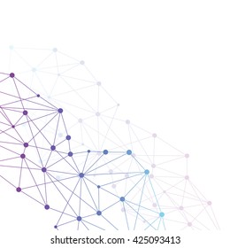 Molecule structure and communication on the white background. Vector illustration