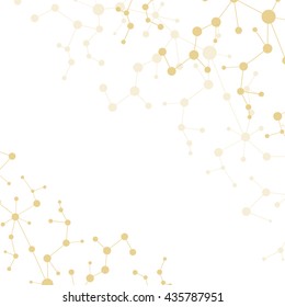Molecule structure and communication on the white background. Vector illustration