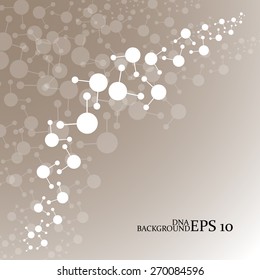 Molecule structure. DNA. Abstract background. Eps10.Vector illustration
