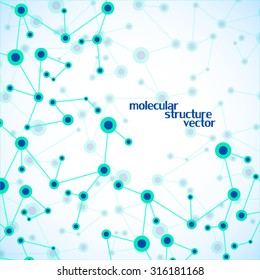 Molecule structure. DNA. Abstract background. Vector illustration. Eps10