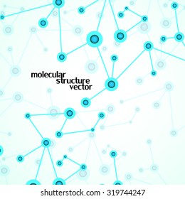 Molecule structure. DNA. Abstract background. Vector illustration. Eps10