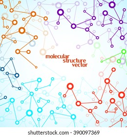 Molecule structure. DNA. Abstract background. Vector illustration. Eps10