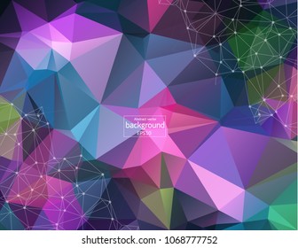Molecule structure dna and communication background. Connected lines with dots. Concept of the science, connection, chemistry, biology, medicine, technology. Vector illustration.
