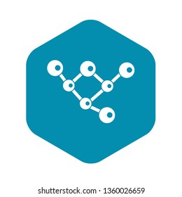 Molecule structure icon in simple style isolated on white background