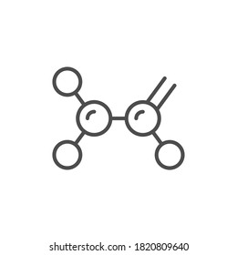 Molecule structure line outline icon