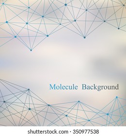 Molecule structure on the grey background . Vector illustration of communication for your design