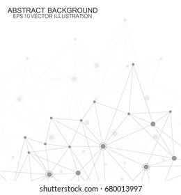 Molecule structure with particles. Scientific medical research. Science and technology backgroud. Molecular concept. Vector illustration