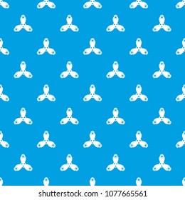 Molecule structure pattern vector seamless blue repeat for any use