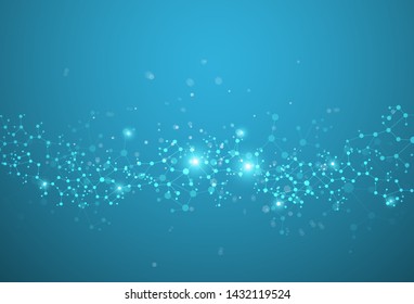 molecule structure Science digital backgrounds vector illustration 