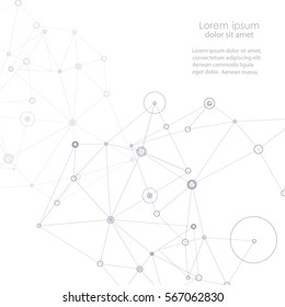 Molecule structure vector background.