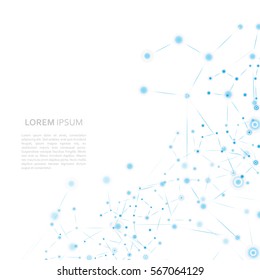 Molecule structure vector background.