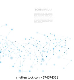 Molecule structure vector background.